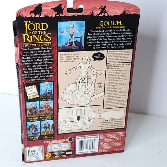 The Lord of the Rings Gollum Action Figure LOTR NIB Toy Biz the Two Towers 2003 - Picture 5 of 6